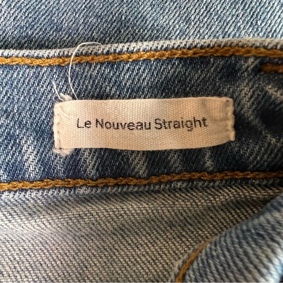 FRAME Denim Le Nouveaux Straight Jeans Mirada Rips Wash Mid Rise Size 24 - Picture 8 of 12